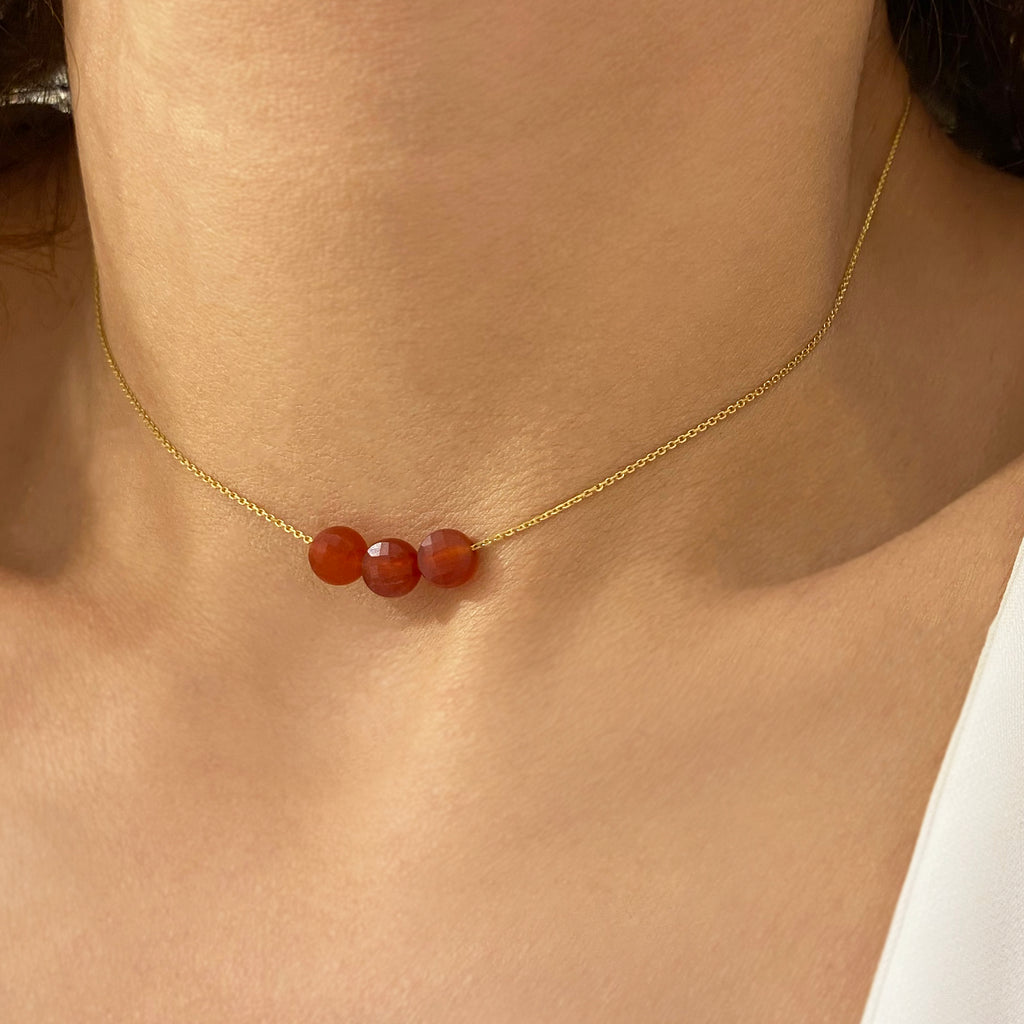 Buy Carnelian Stone Necklace, Carnelian , Tik Tok Necklace , Minimalist Stone  Necklace Online in India - Etsy